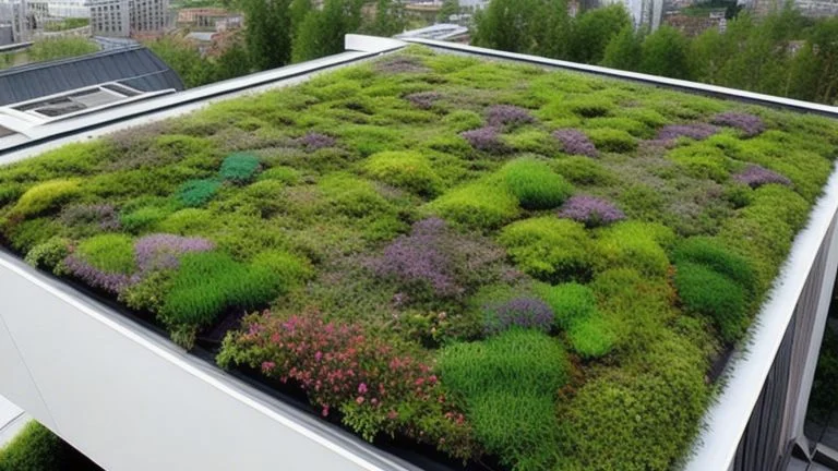 green roof, living roof, toit vert, toiture végétale , toiture plate, végétalisée, building 360